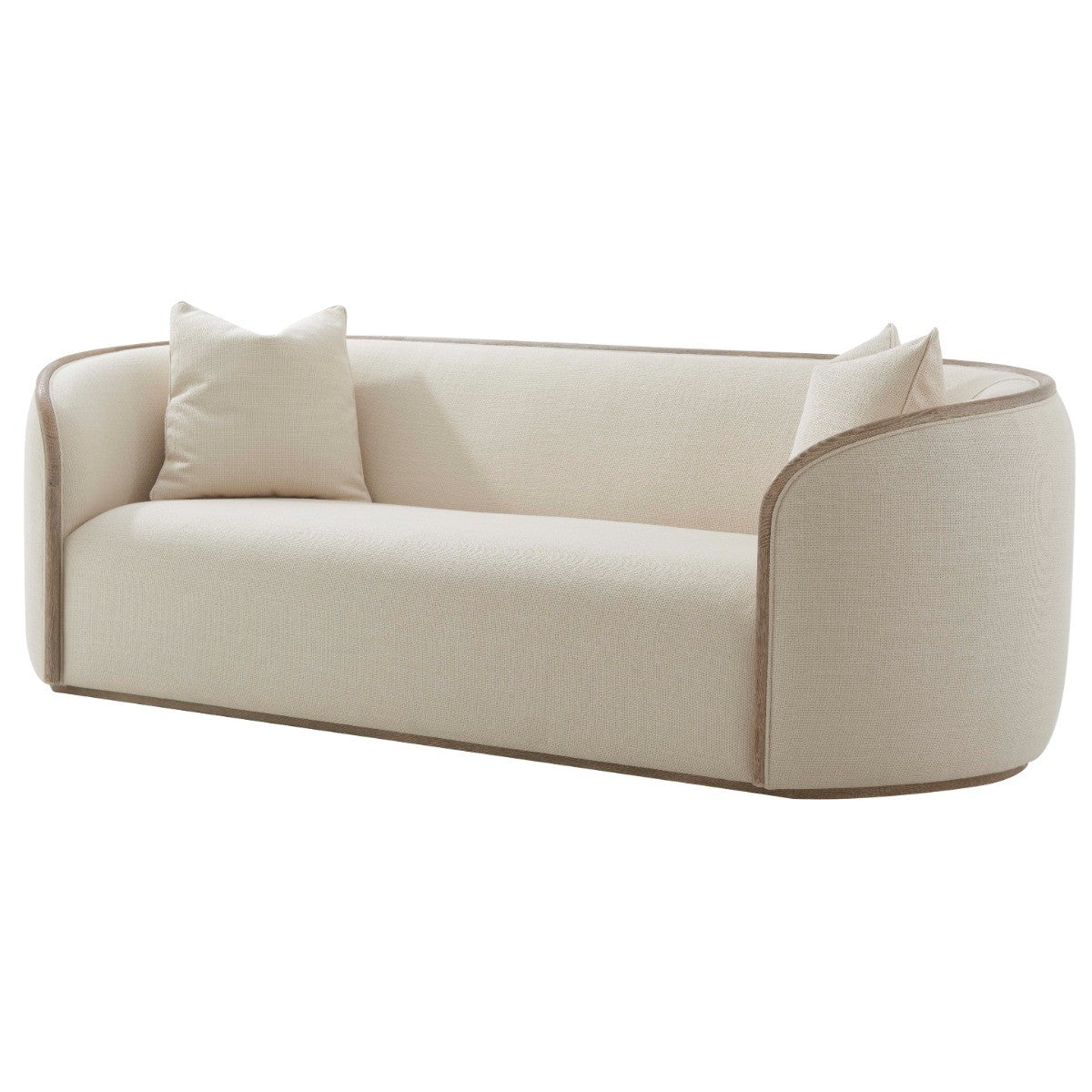 Repose Wooden Upholstered Sofa by Theodore Alexander