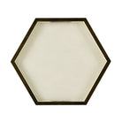 Radium Hexagonal Accent Table in Overcast by Theodore Alexander