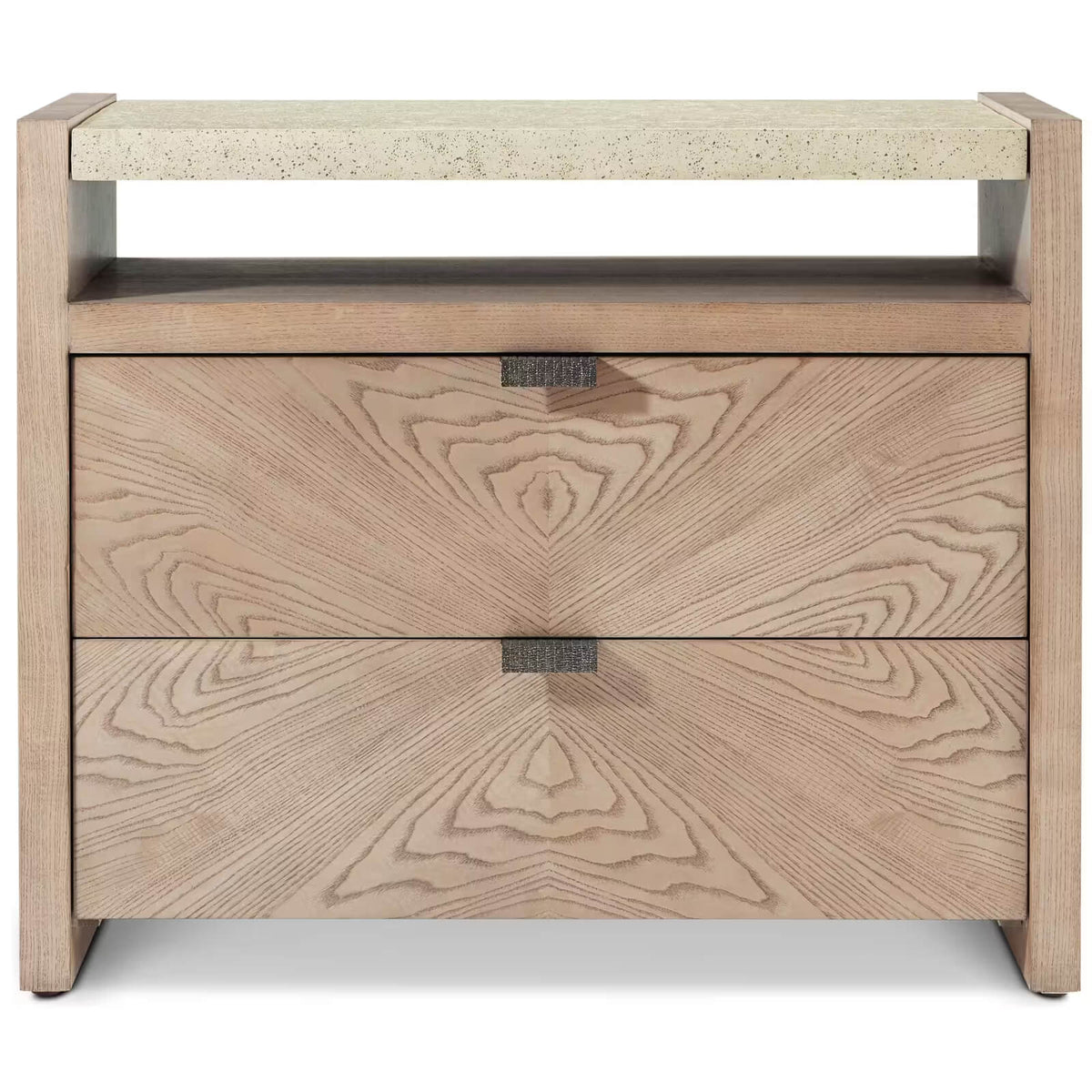 Catalina Two Drawer Nightstand in Dune by Theodore Alexander