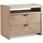 Catalina Two Drawer Nightstand in Dune by Theodore Alexander