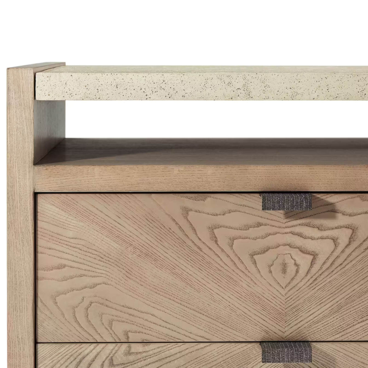 Catalina Two Drawer Nightstand in Dune by Theodore Alexander