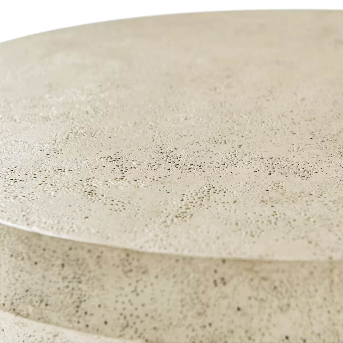 Catalina Round Side Table in Dune by Theodore Alexander