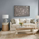 Catalina Round Side Table in Dune by Theodore Alexander