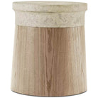 Catalina Round Side Table in Dune by Theodore Alexander
