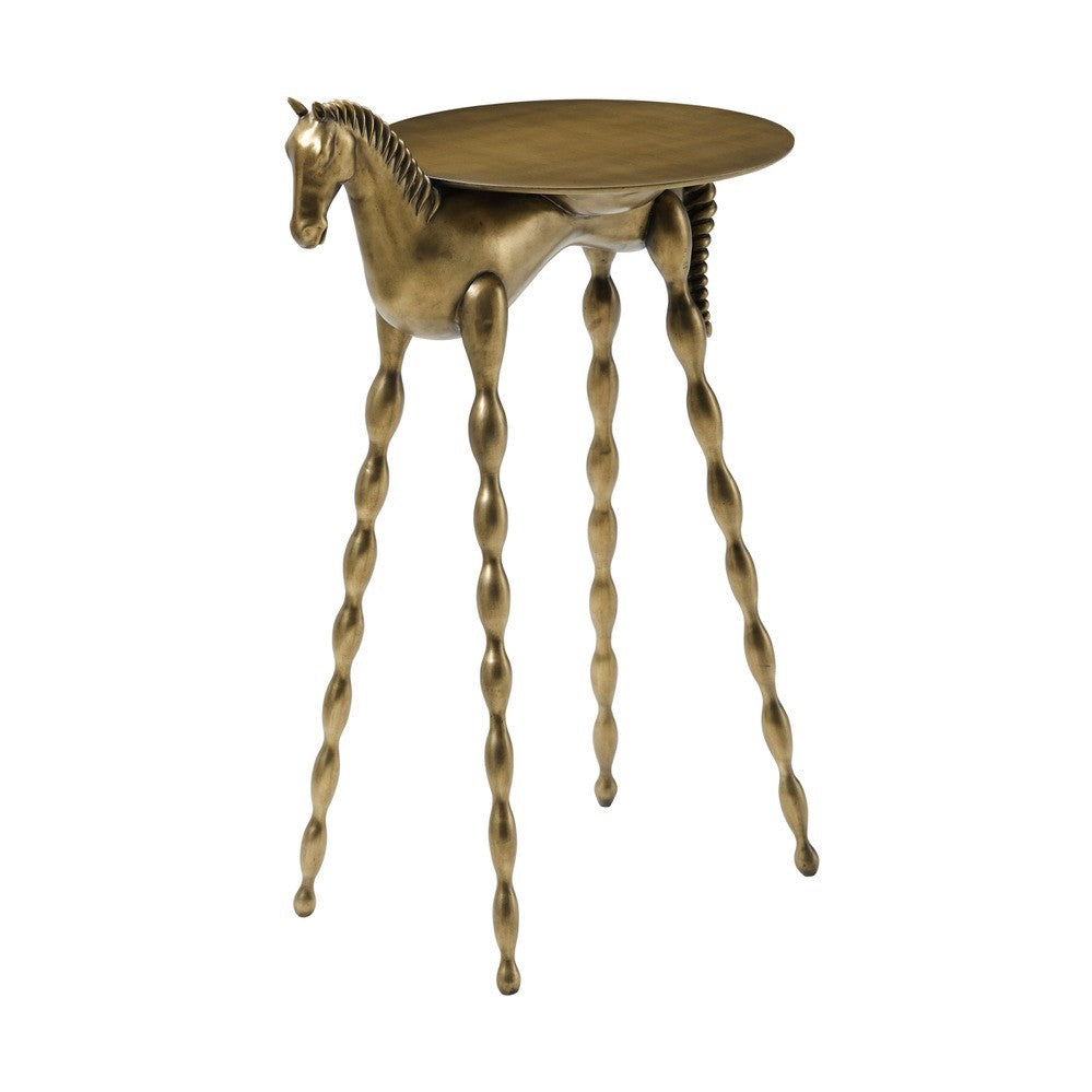 Troy Drinks Table Brass Finish by Theodore Alexander