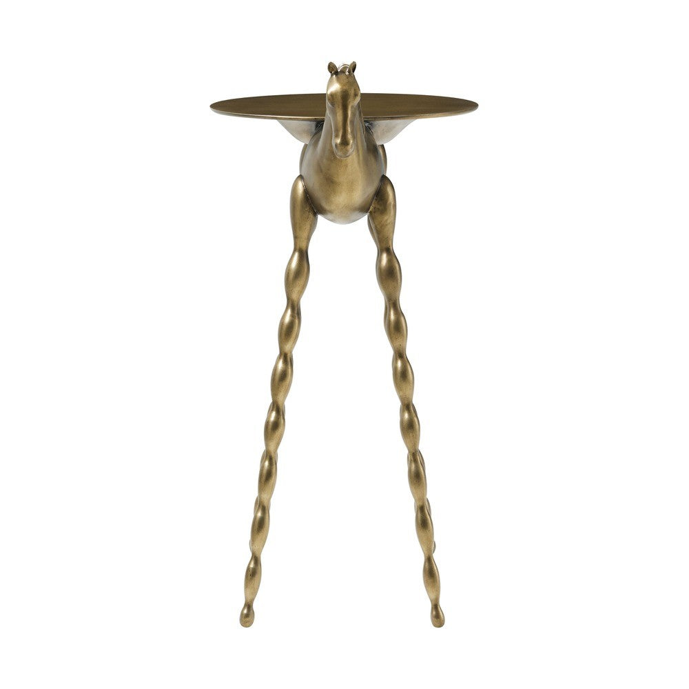 Troy Drinks Table Brass Finish by Theodore Alexander