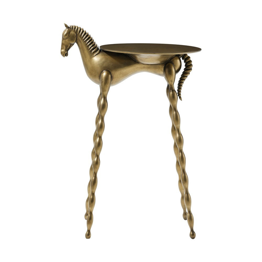 Troy Drinks Table Brass Finish by Theodore Alexander