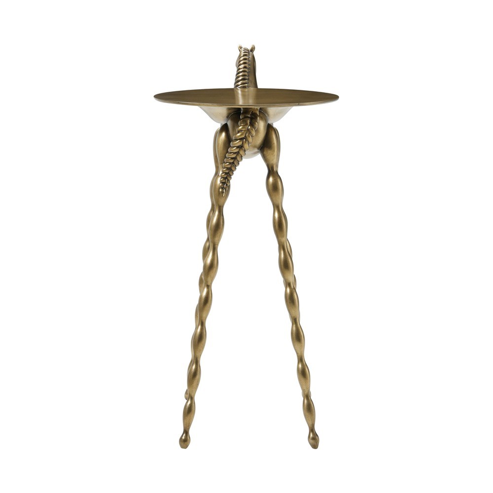 Troy Drinks Table Brass Finish by Theodore Alexander