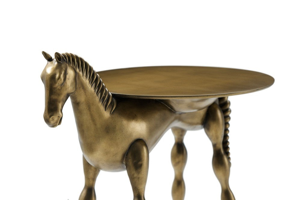 Troy Drinks Table Brass Finish by Theodore Alexander