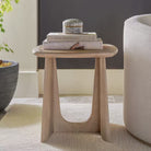 Repose Square Side Table in Grey Oak by Theodore Alexander