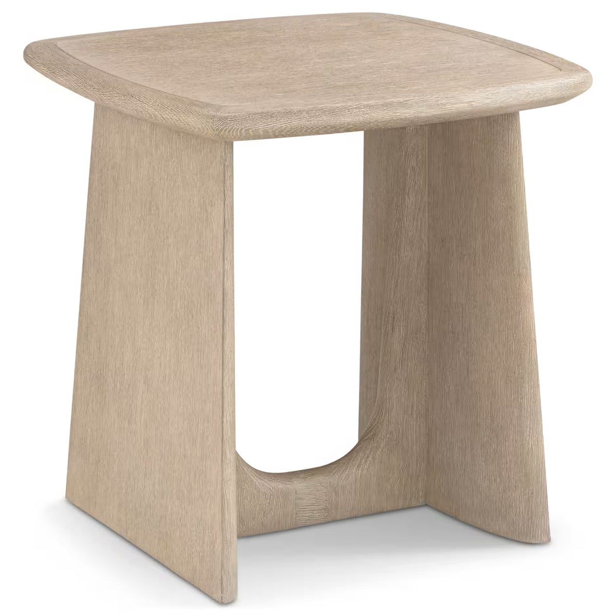 Repose Square Side Table in Grey Oak by Theodore Alexander