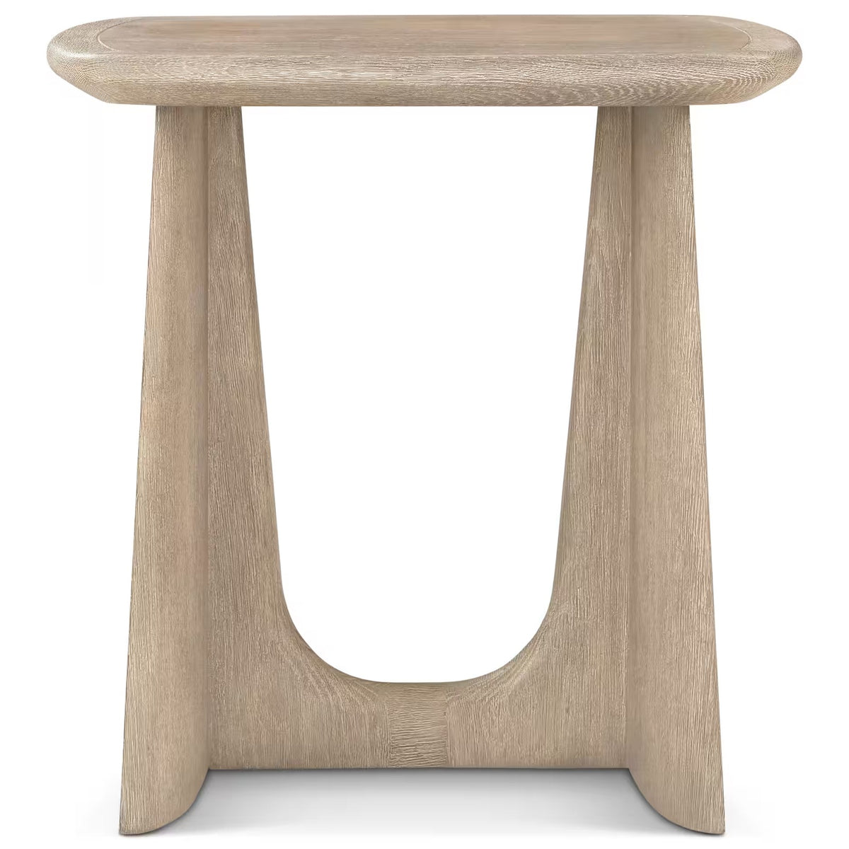 Repose Square Side Table in Grey Oak by Theodore Alexander
