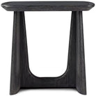 Repose Square Side Table in Charcoal Oak by Theodore Alexander