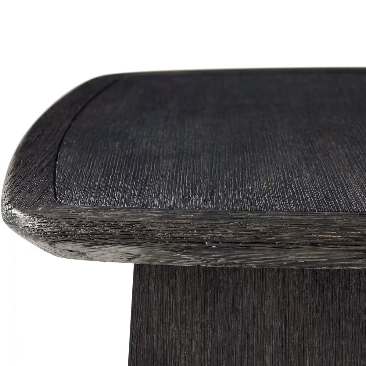 Repose Square Side Table in Charcoal Oak by Theodore Alexander