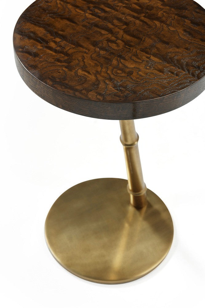 Kesden Accent Table Ash Burl Veneer by Theodore Alexander