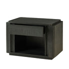 Repose Open Bedside Table in Charcoal Oak by Theodore Alexander