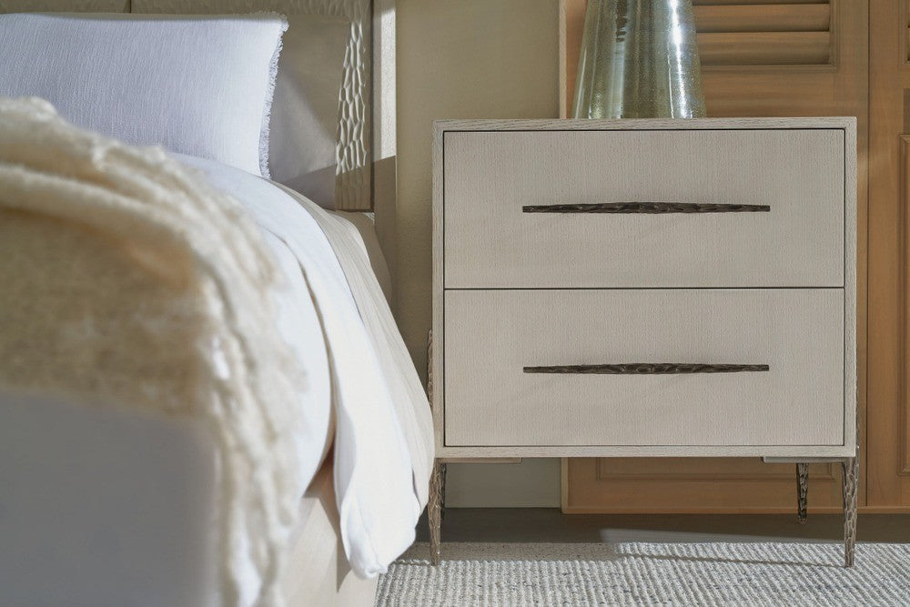 Bedside Essence Two Drawer Nightstand by Theodore Alexander