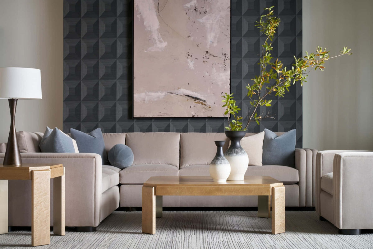 Origins Square Side Table in Sesame by Theodore Alexander