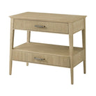 Balboa Wooden Bedside Table in Coastal Grey by Theodore Alexander