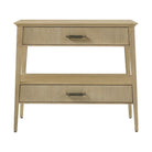 Balboa Wooden Bedside Table in Coastal Grey by Theodore Alexander