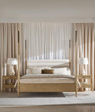 Balboa Wooden Bedside Table in Coastal Grey by Theodore Alexander