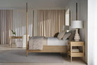 Balboa Wooden Bedside Table in Coastal Grey by Theodore Alexander