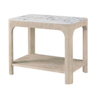 Horizon Rectangular Quartz Side Table by Theodore Alexander