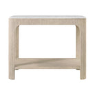 Horizon Rectangular Quartz Side Table by Theodore Alexander
