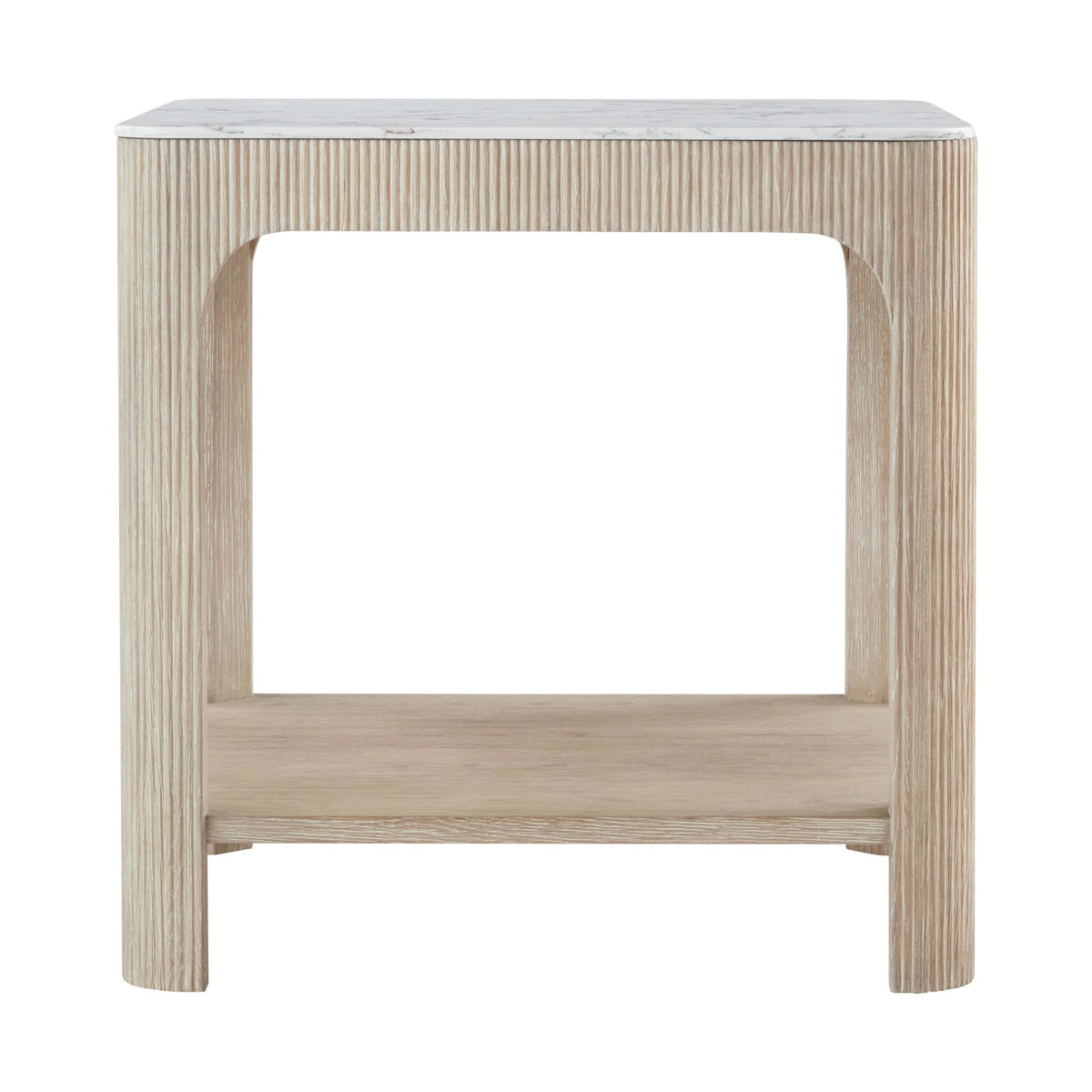 Horizon Square Quartz Side Table by Theodore Alexander