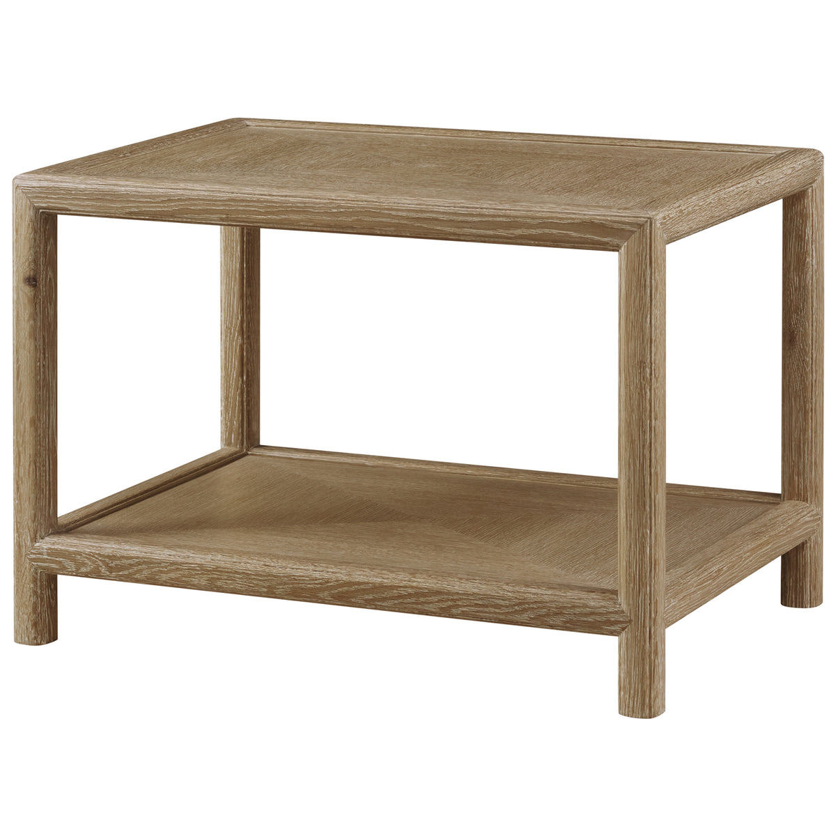 Montauk Rectangular Side Table Dark by Theodore Alexander