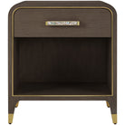 Judith Leiber 1-Drawer Bedside Table in Dark by Theodore Alexander