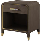 Judith Leiber 1-Drawer Bedside Table in Dark by Theodore Alexander