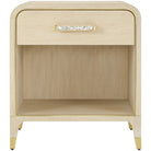 Judith Leiber 1-Drawer Bedside Table in Light by Theodore Alexander