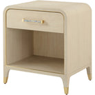 Judith Leiber 1-Drawer Bedside Table in Light by Theodore Alexander