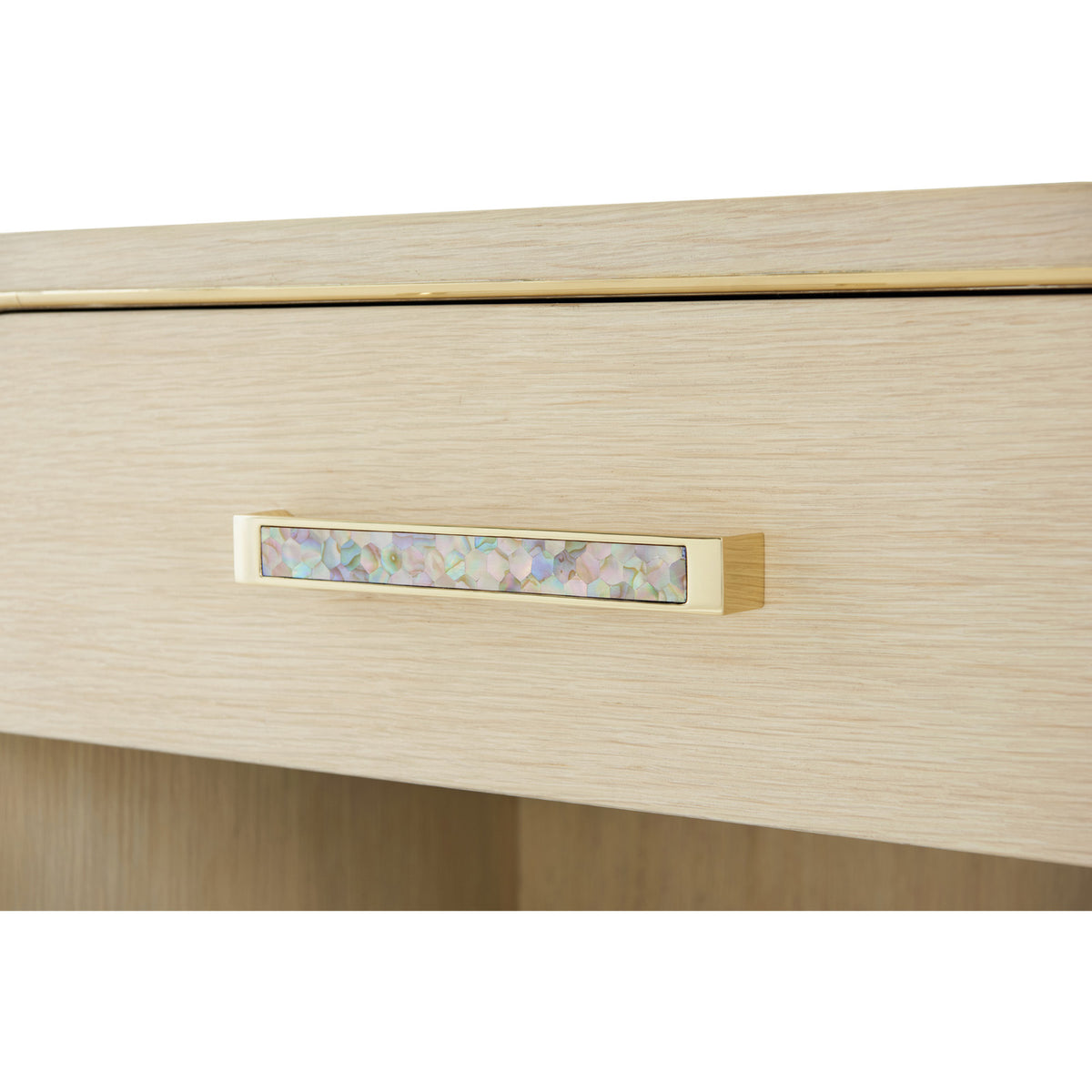 Judith Leiber 1-Drawer Bedside Table in Light by Theodore Alexander