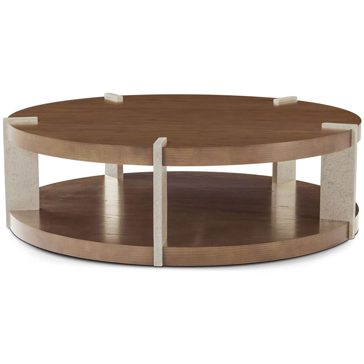 Catalina Round Coffee Table in Earth by Theodore Alexander