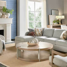 Catalina Round Coffee Table in Dune by Theodore Alexander