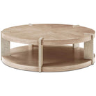 Catalina Round Coffee Table in Dune by Theodore Alexander