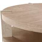 Catalina Round Coffee Table in Dune by Theodore Alexander
