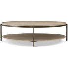 Repose Round Coffee Table in Grey Oak by Theodore Alexander
