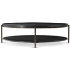 Repose Round Coffee Table in Charcoal Oak by Theodore Alexander