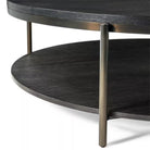 Repose Round Coffee Table in Charcoal Oak by Theodore Alexander