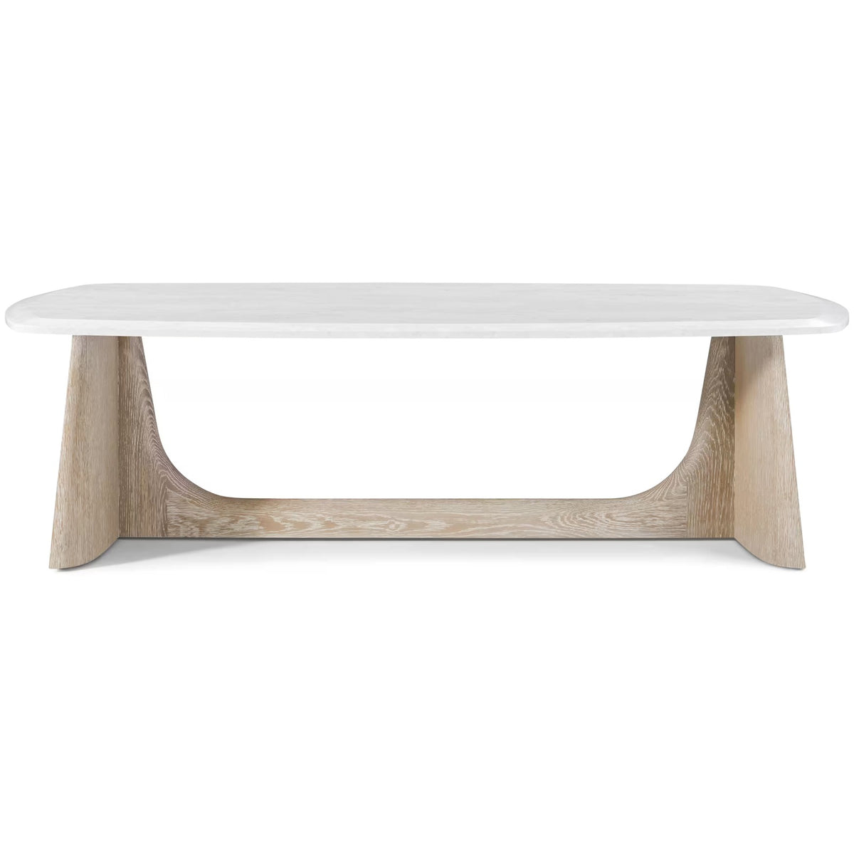 Repose Coffee Table with Marble Top in Grey Oak by Theodore Alexander