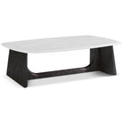 Repose Coffee Table in Charcoal Oak with Marble Top by Theodore Alexander