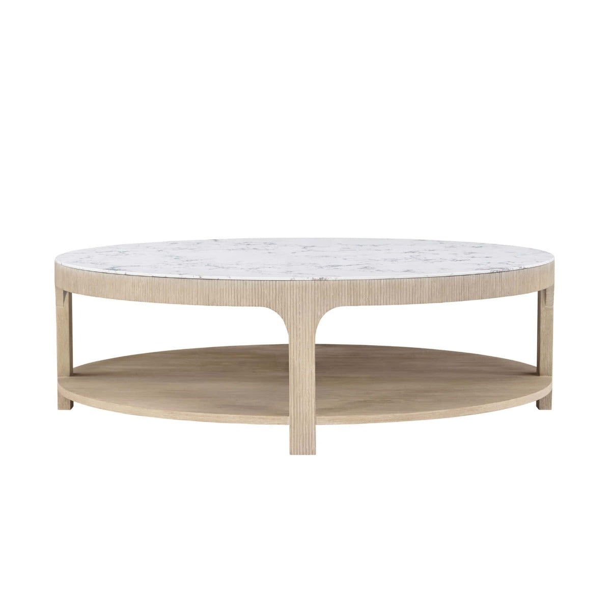 Horizon Round Quartz Coffee Table by Theodore Alexander