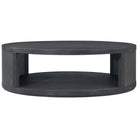 Maxwell Round Coffee Table Small Dark by Theodore Alexander