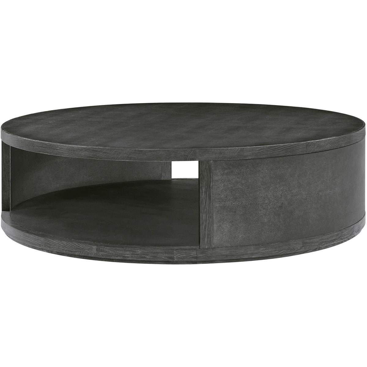 Maxwell Round Coffee Table Large Dark by Theodore Alexander