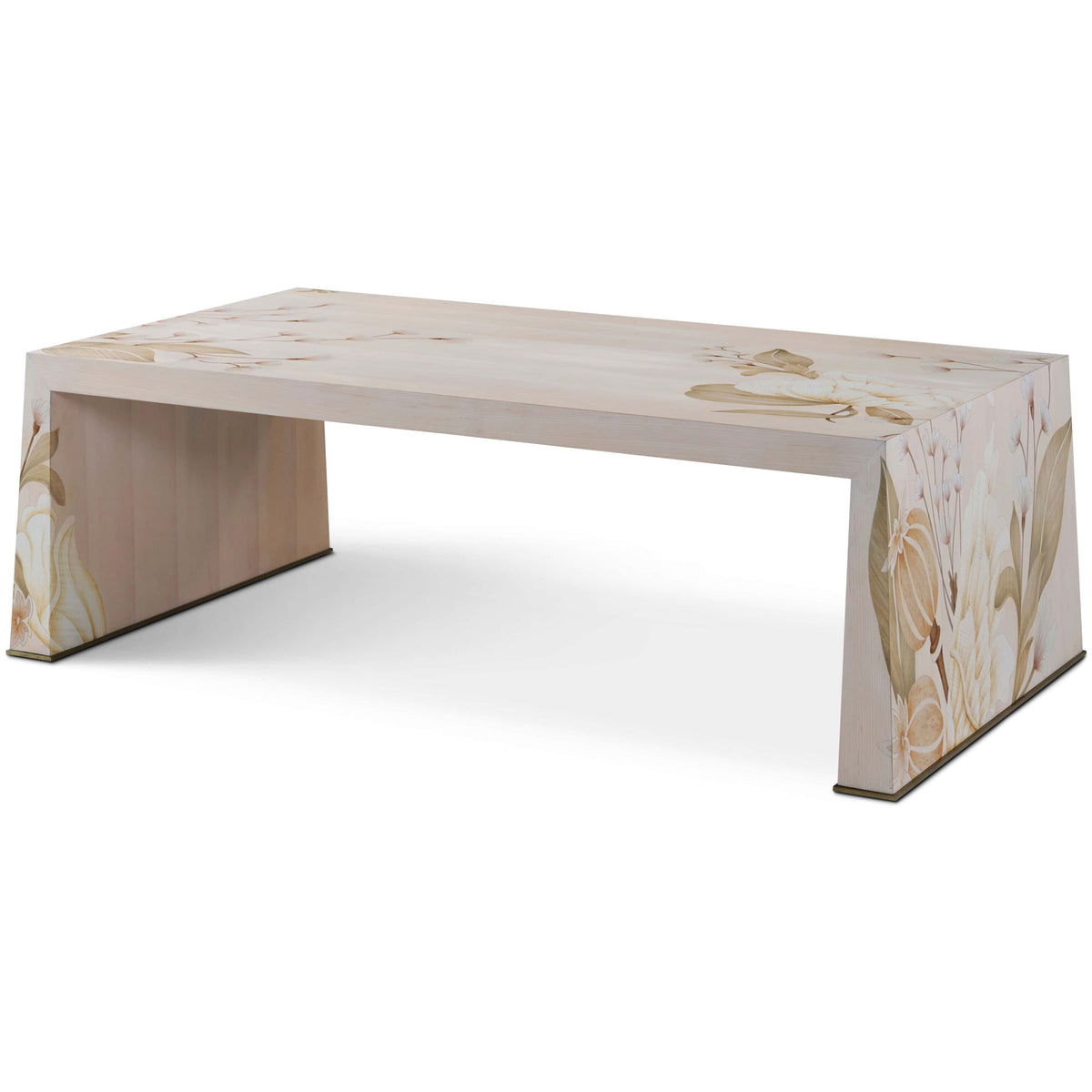 Bouquet Coffee Table in Buttercream by Theodore Alexander