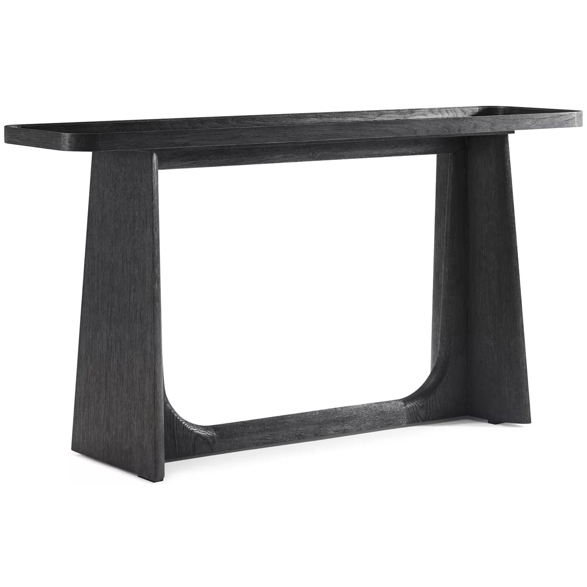 Repose Console Table in Charcoal Oak by Theodore Alexander
