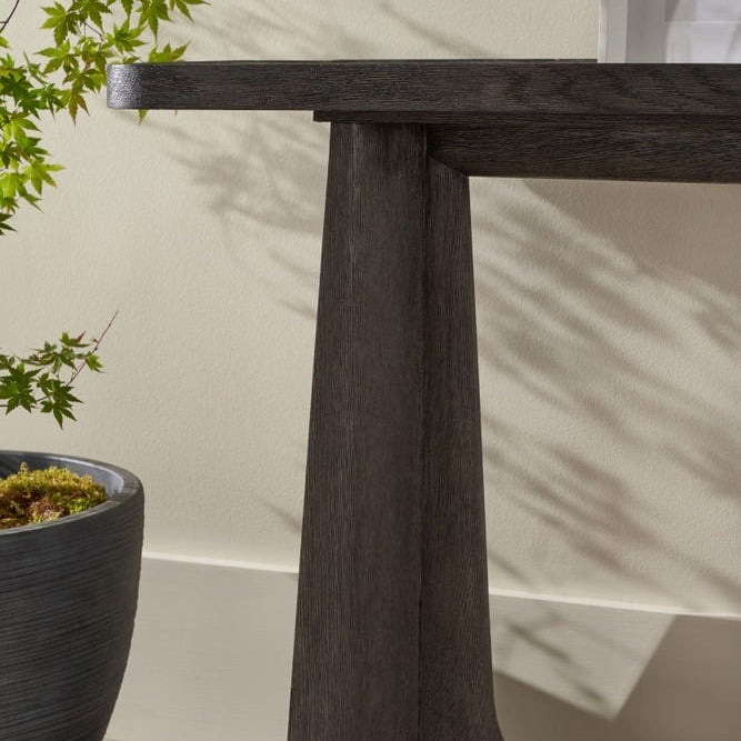 Repose Console Table in Charcoal Oak by Theodore Alexander